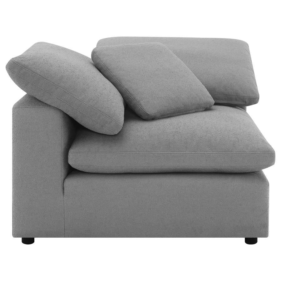 Raleigh Boucle Upholstered Corner Chair Grey-zoom-4