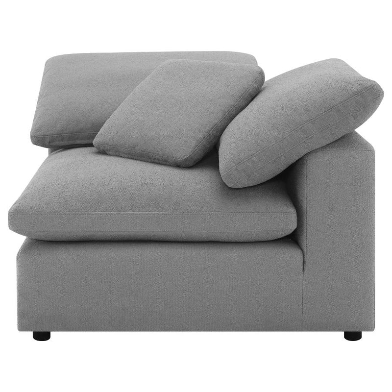 Raleigh Boucle Upholstered Corner Chair Grey-zoom-