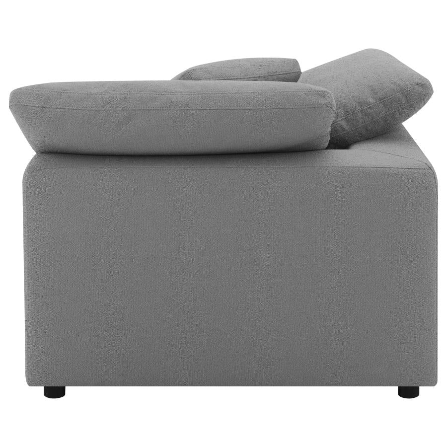 Raleigh Boucle Upholstered Corner Chair Grey-7