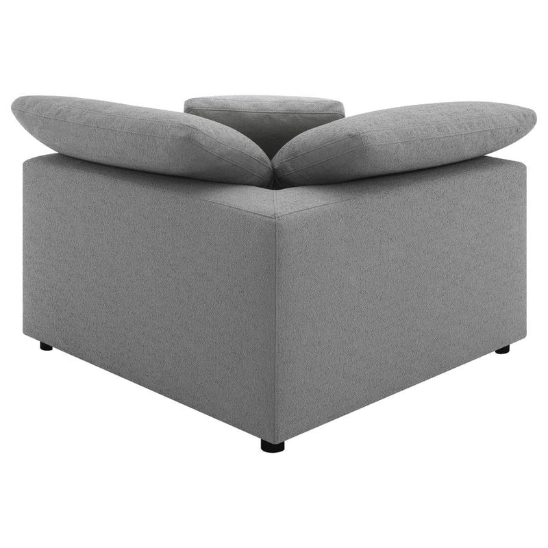 Raleigh Boucle Upholstered Corner Chair Grey-zoom-