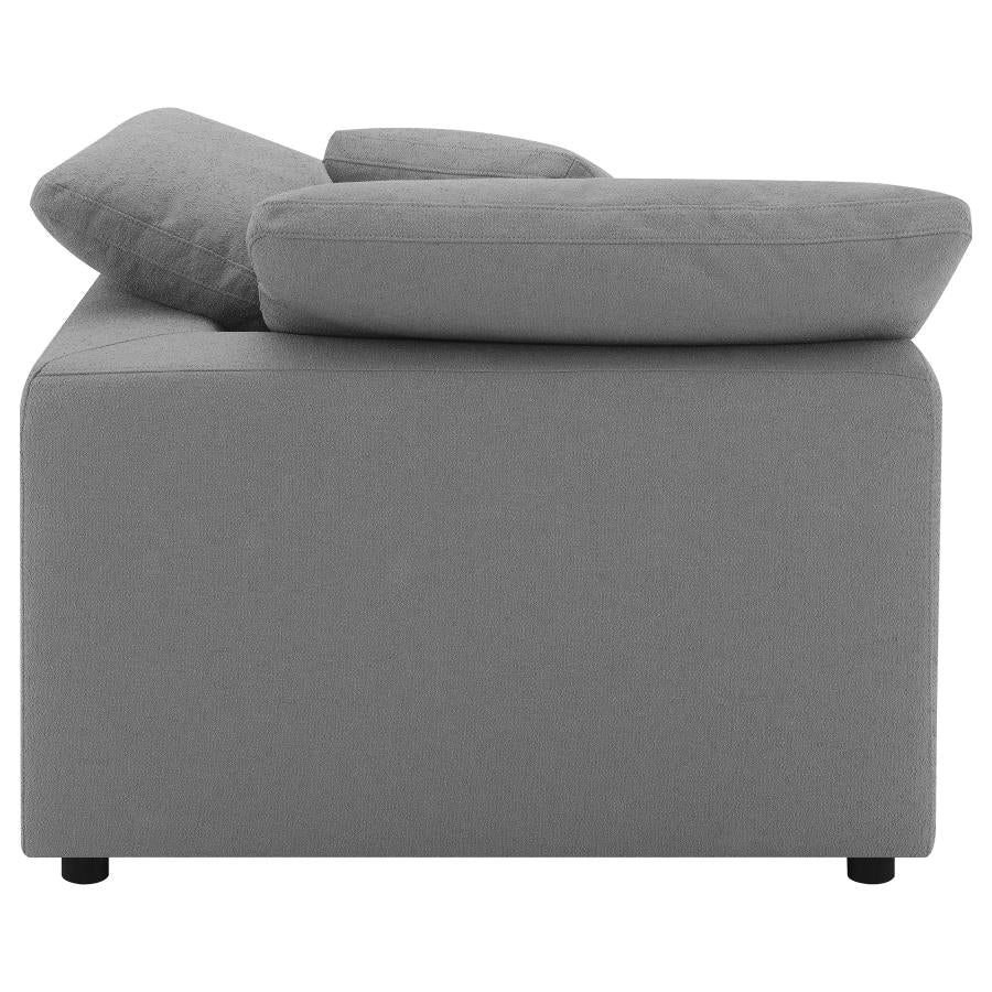 Raleigh Boucle Upholstered Corner Chair Grey-zoom-9