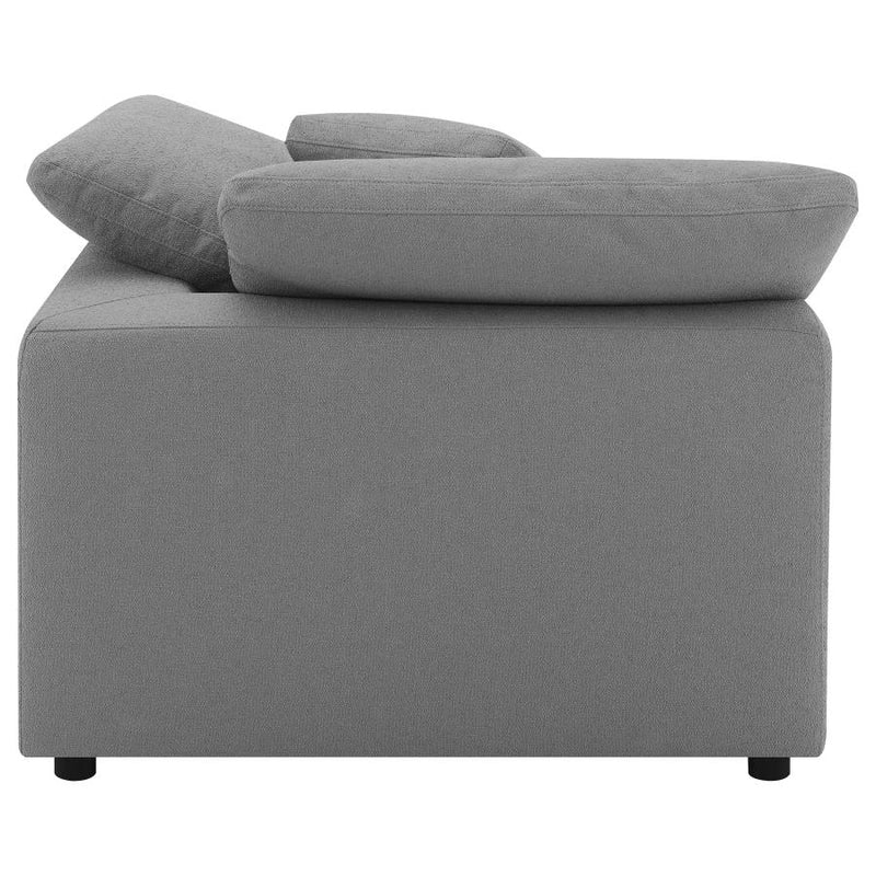 Raleigh Boucle Upholstered Corner Chair Grey-zoom-