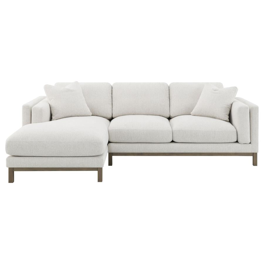 Geneva Boucle Upholstered Sectional Chaise Sofa Sand-zoom-3