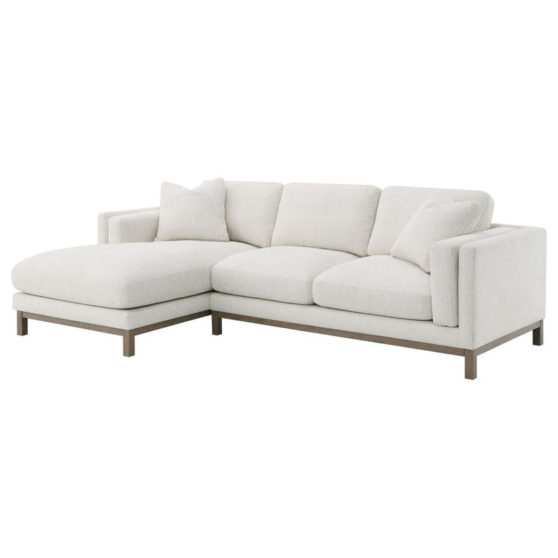 Geneva Boucle Upholstered Sectional Chaise Sofa Sand-zoom-