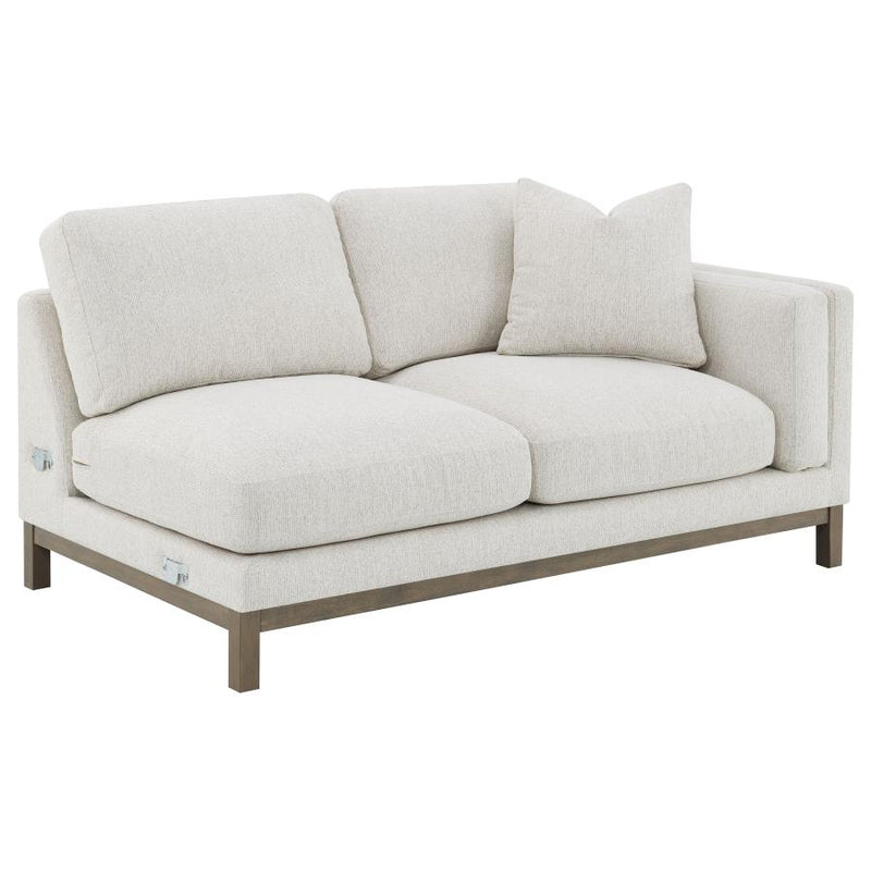 Geneva Boucle Upholstered Sectional Chaise Sofa Sand-zoom-