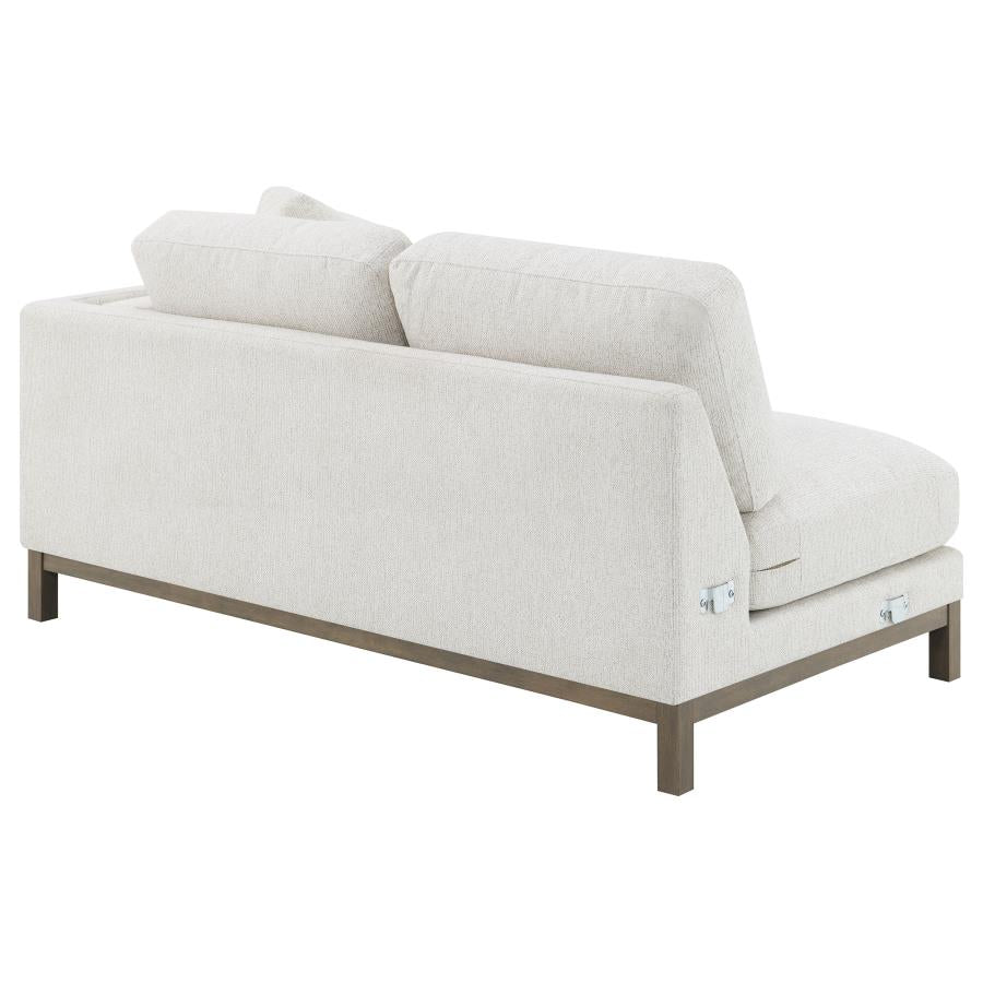 Geneva Boucle Upholstered Sectional Chaise Sofa Sand-11