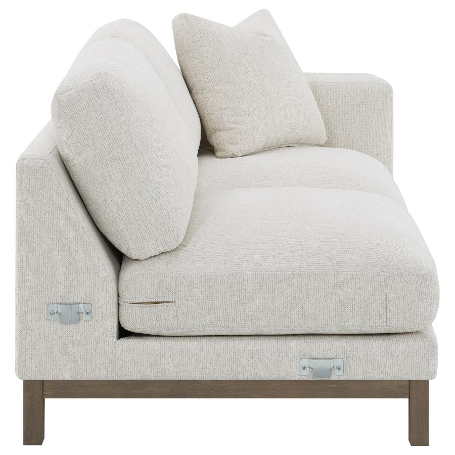 Geneva Boucle Upholstered Sectional Chaise Sofa Sand-zoom-12