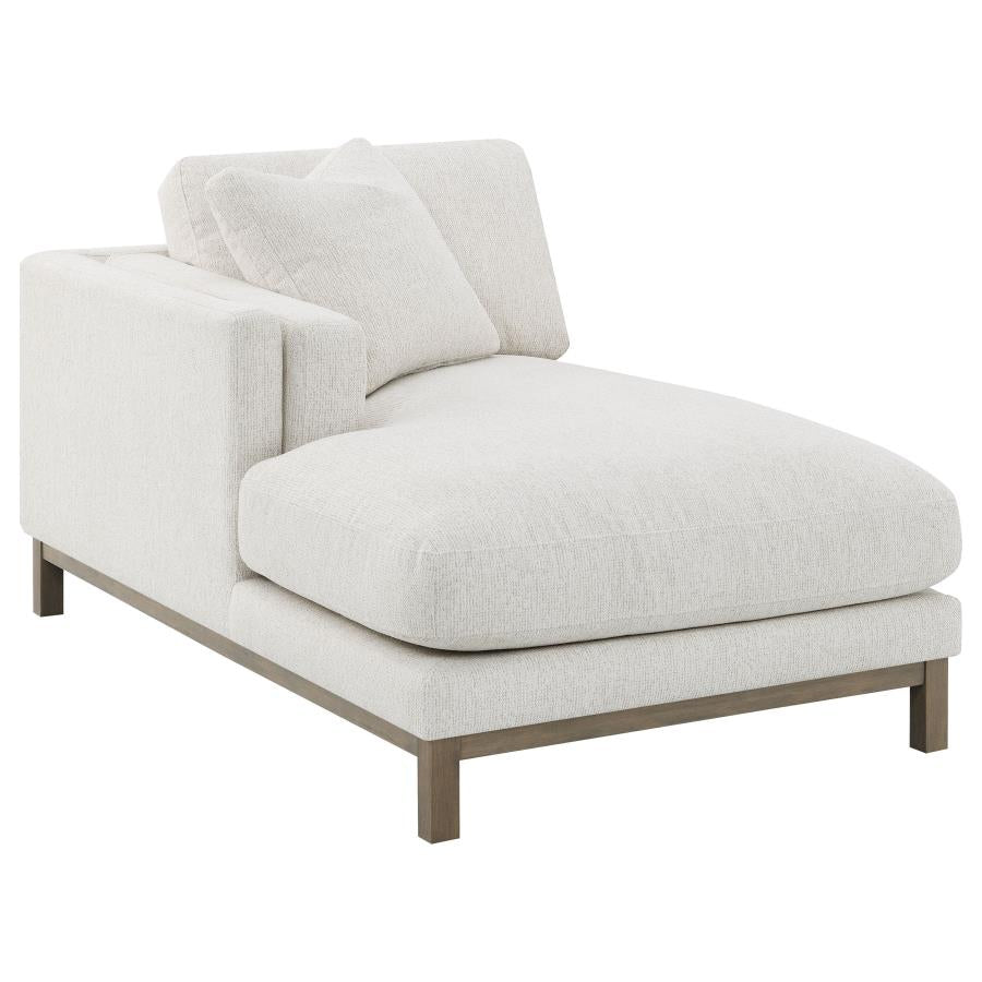 Geneva Boucle Upholstered Sectional Chaise Sofa Sand-13