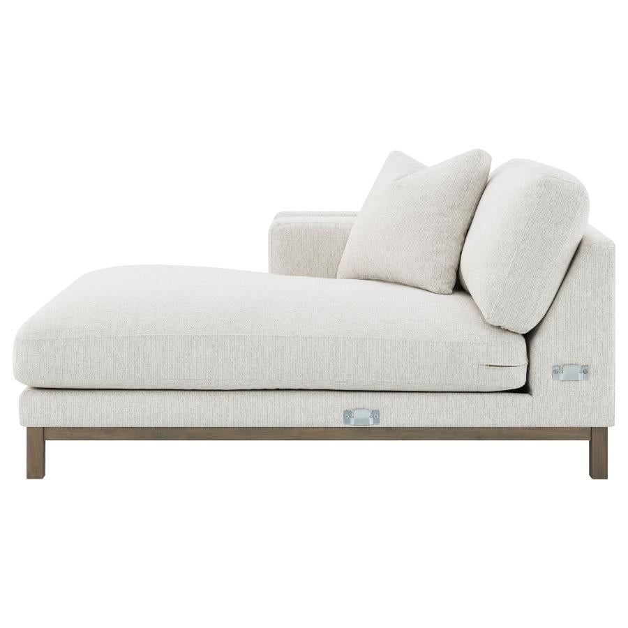 Geneva Boucle Upholstered Sectional Chaise Sofa Sand-15