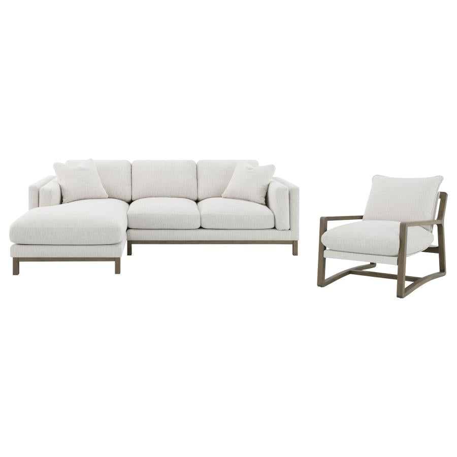 Geneva Boucle Upholstered Sectional Chaise Sofa Sand-zoom-17