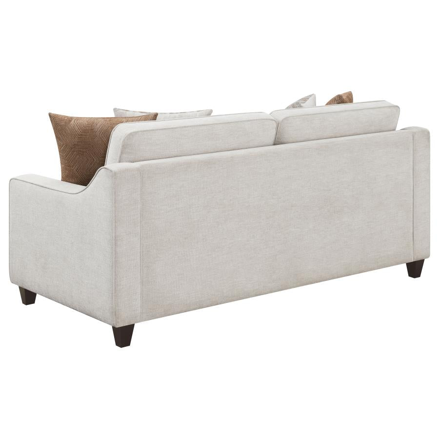 Christine 2-piece Upholstered Sloped Arm Sofa Set Beige-5