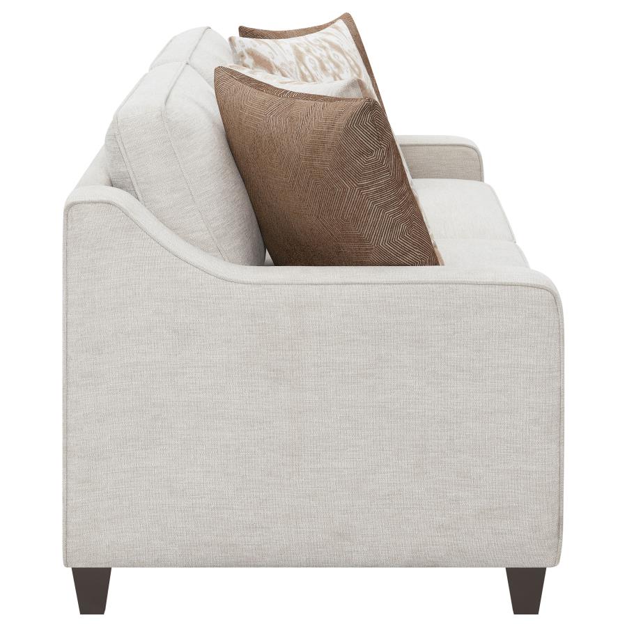 Christine 2-piece Upholstered Sloped Arm Sofa Set Beige-6