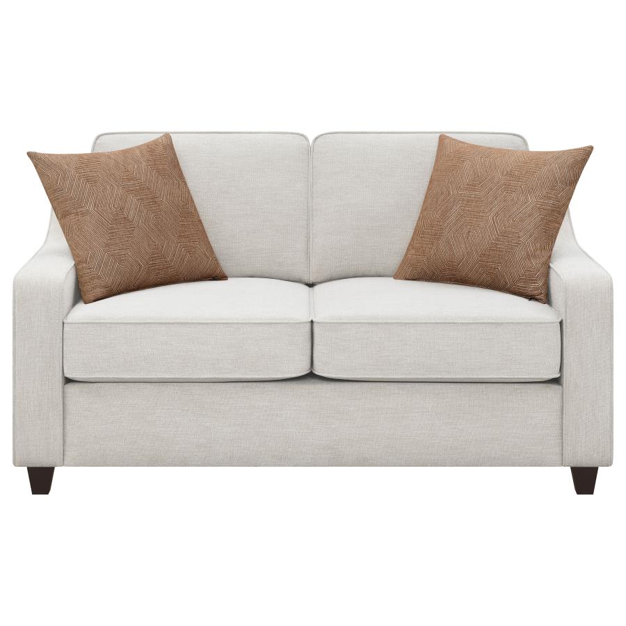 Christine 2-piece Upholstered Sloped Arm Sofa Set Beige-zoom-8