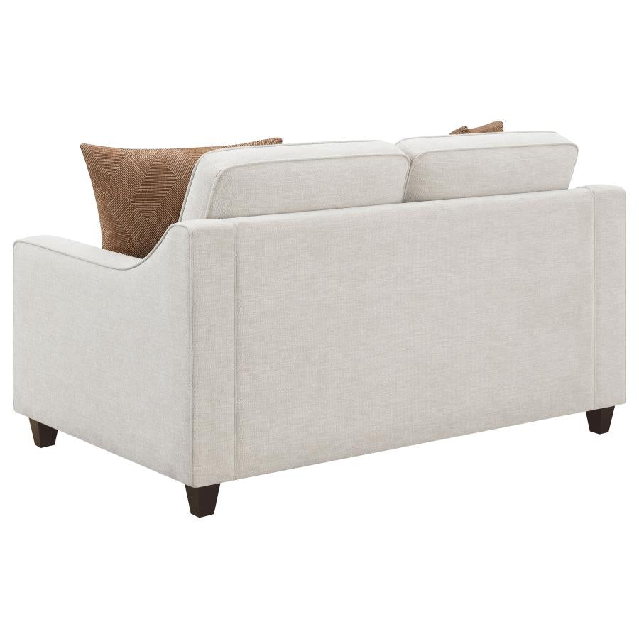 Christine 3-piece Upholstered Sloped Arm Sofa Set Beige-9