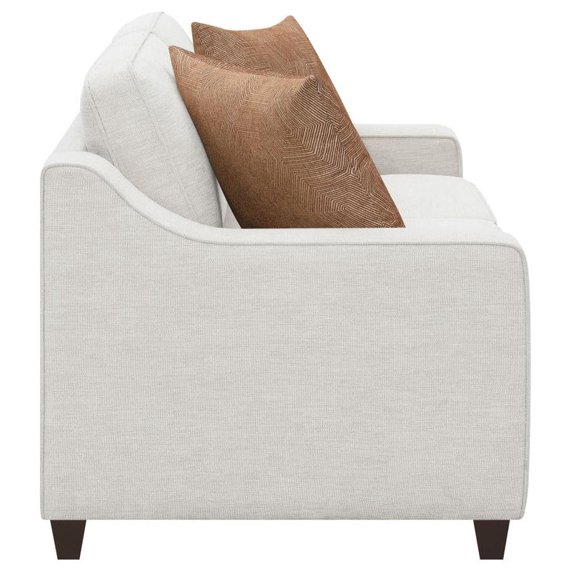 Christine 3-piece Upholstered Sloped Arm Sofa Set Beige-zoom-