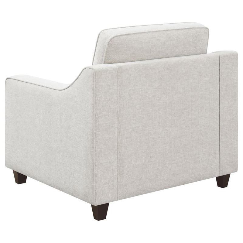Christine 3-piece Upholstered Sloped Arm Sofa Set Beige-zoom-