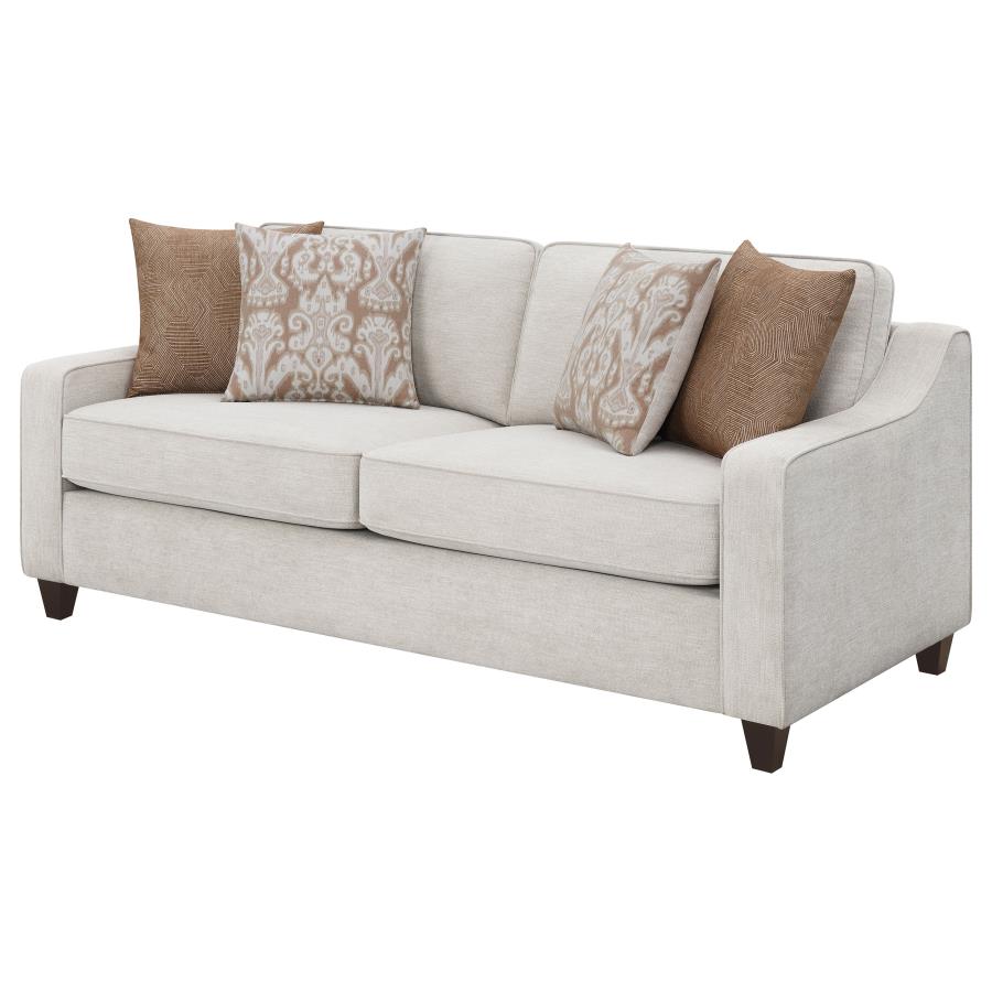 Christine Upholstered Sloped Arm Sofa Beige-zoom-4