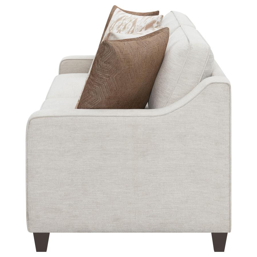 Christine Upholstered Sloped Arm Sofa Beige-zoom-5