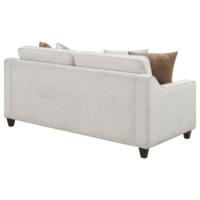 Christine Upholstered Sloped Arm Sofa Beige-zoom-