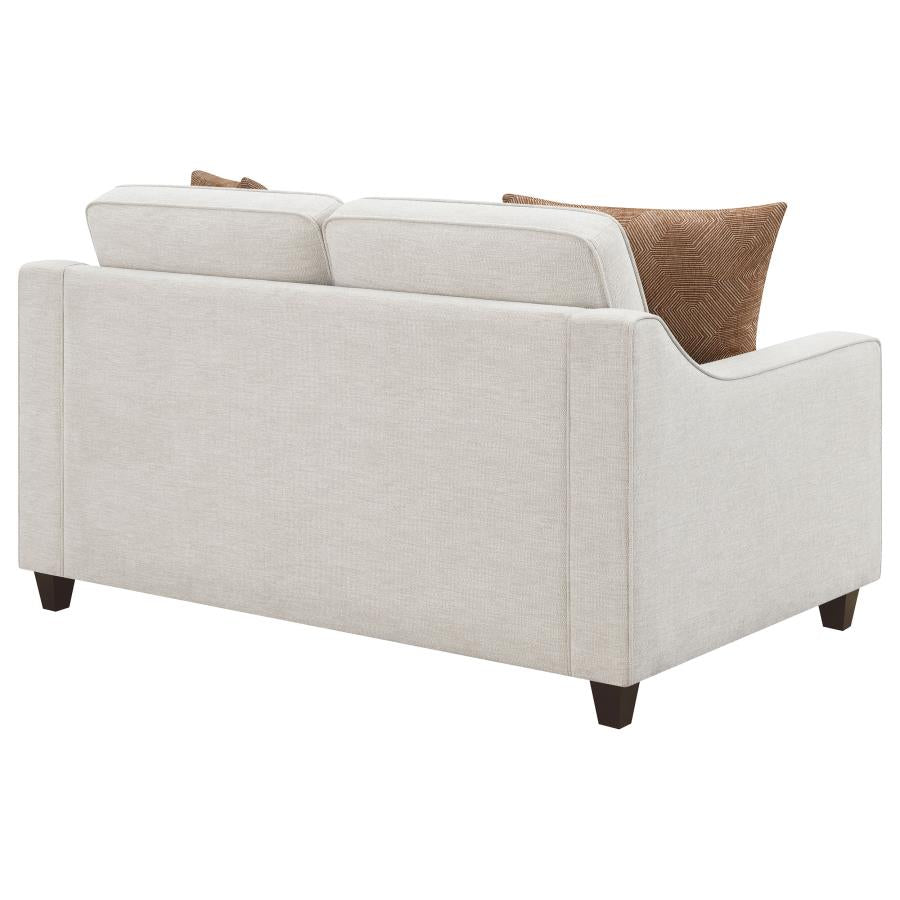 Christine Upholstered Sloped Arm Loveseat Beige-zoom-7