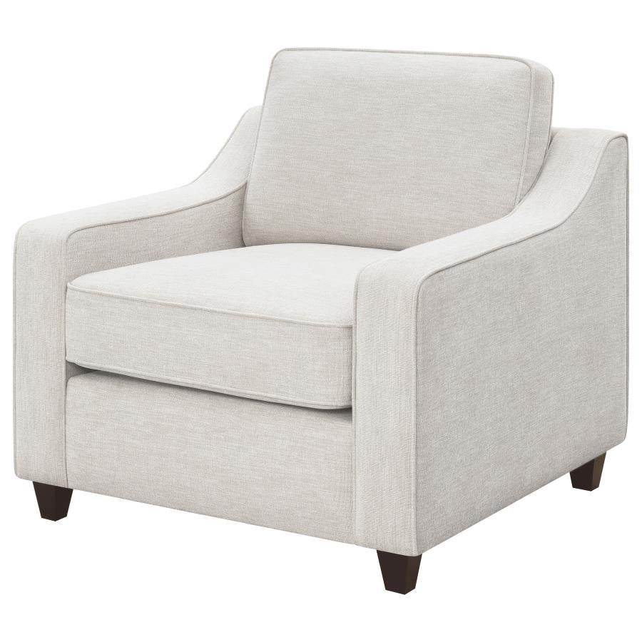 Christine Upholstered Sloped Arm Accent Chair Beige-4