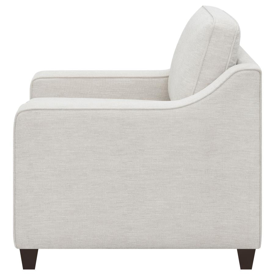 Christine Upholstered Sloped Arm Accent Chair Beige-5