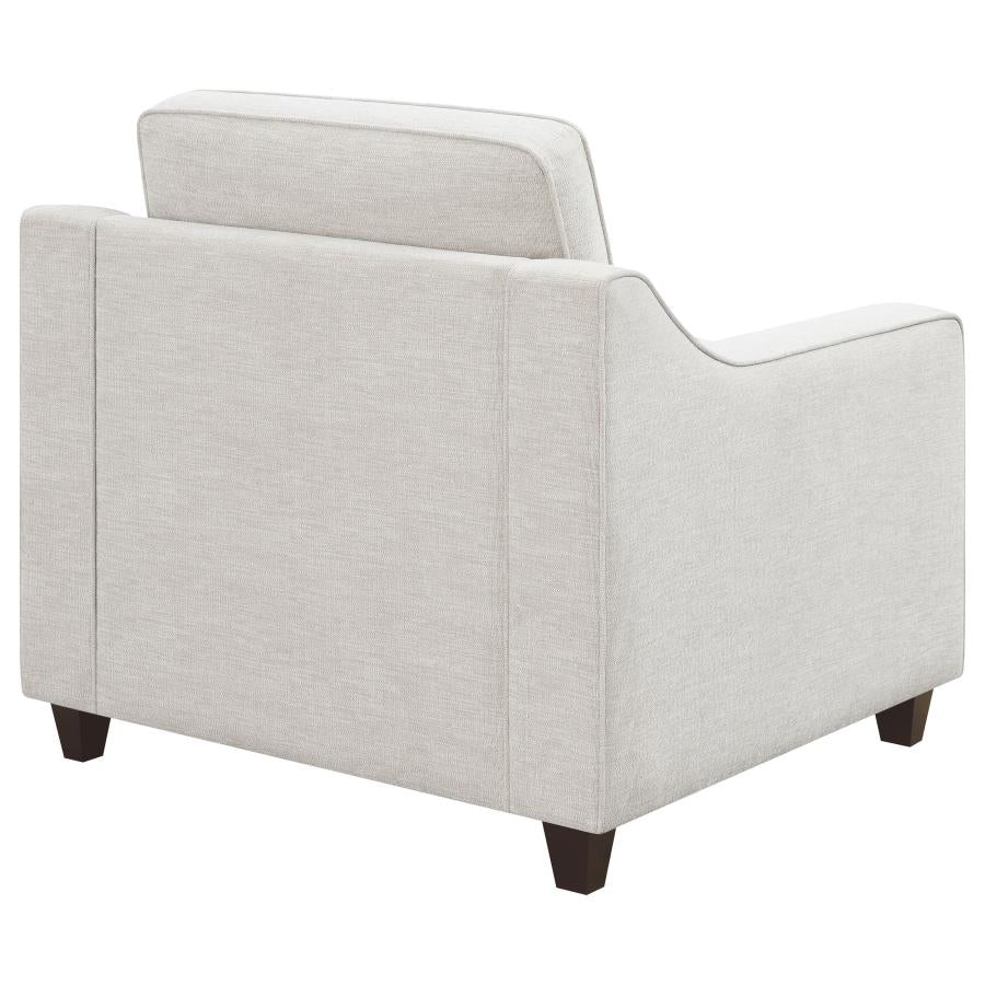 Christine Upholstered Sloped Arm Accent Chair Beige-7