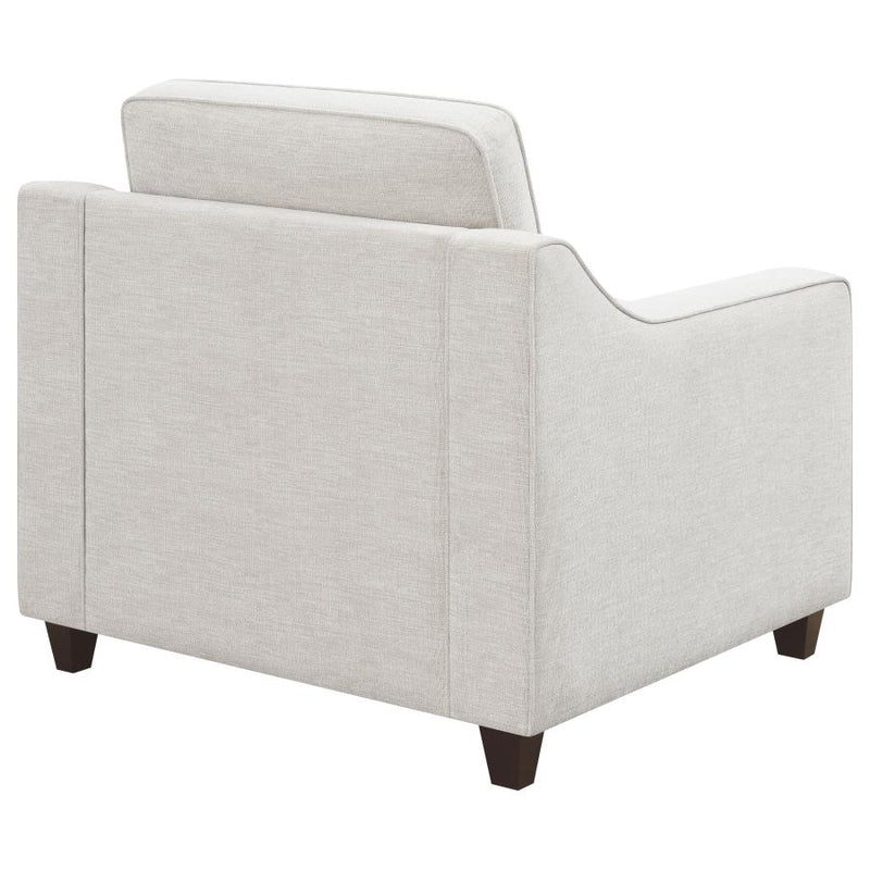 Christine Upholstered Sloped Arm Accent Chair Beige-zoom-