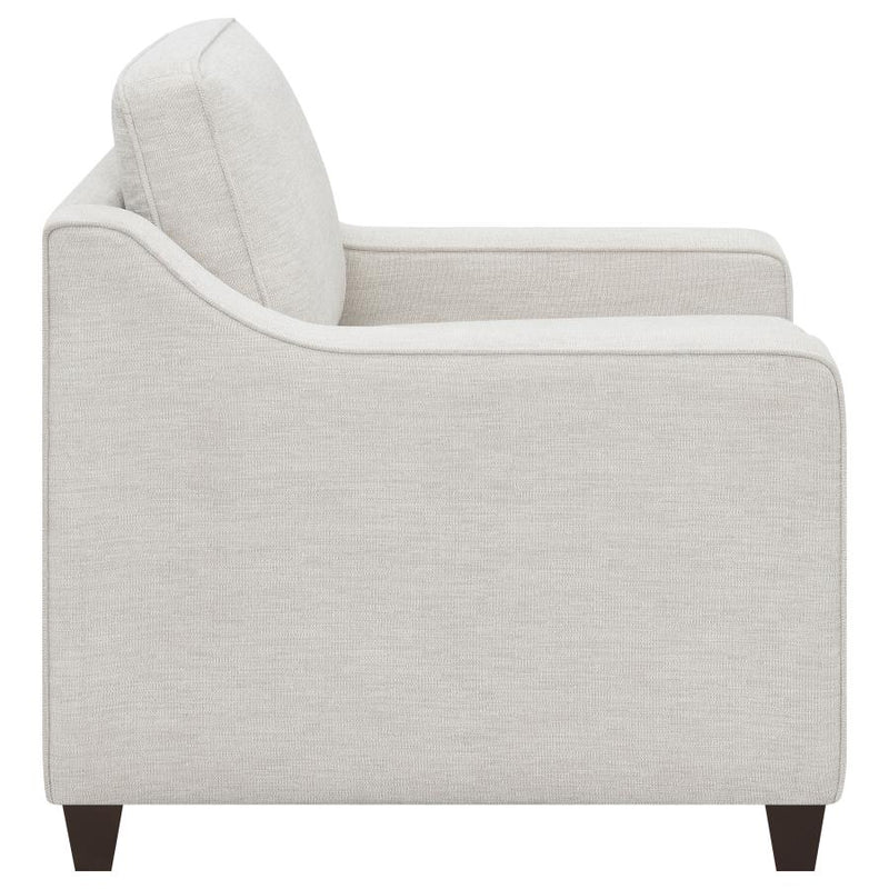 Christine Upholstered Sloped Arm Accent Chair Beige-zoom-