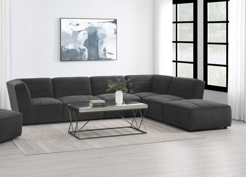 Sunny 6-piece Upholstered Modular Sectional Sofa Charcoal-zoom-