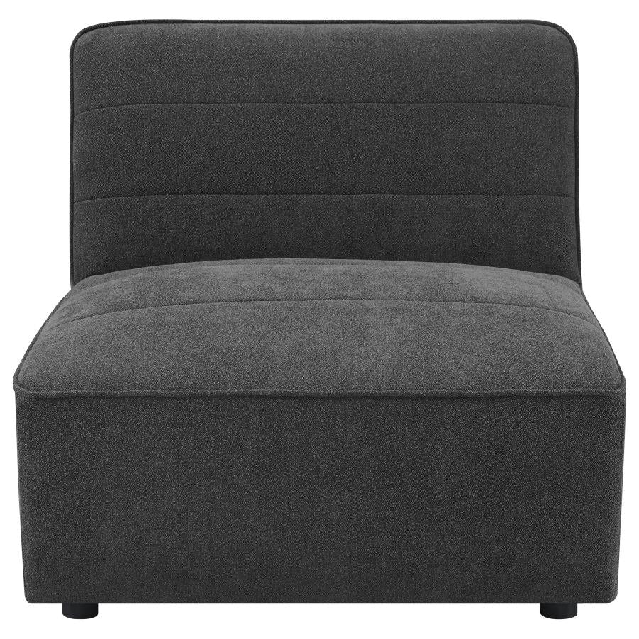 Sunny Upholstered Armless Chair Dark Charcoal-3