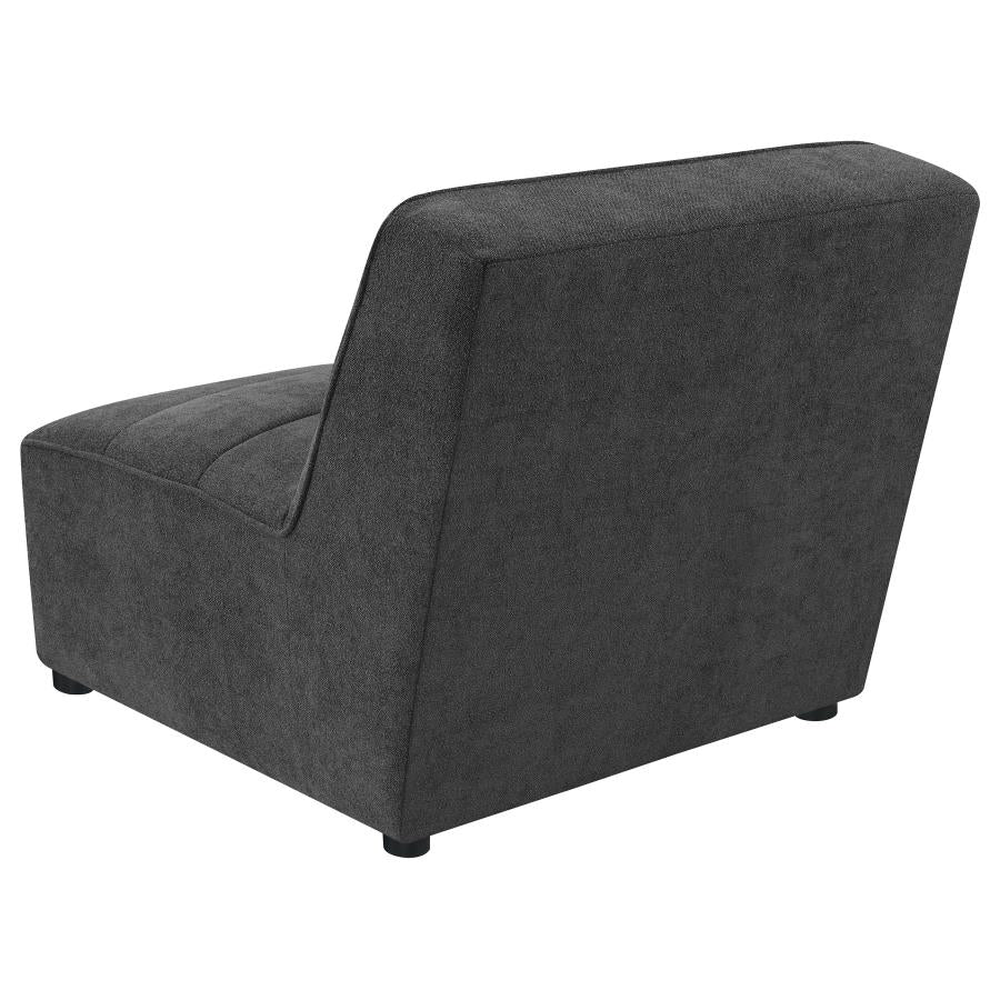 Sunny Upholstered Armless Chair Dark Charcoal-6