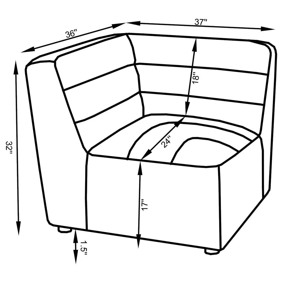 Sunny Upholstered Corner Chair Dark Charcoal-zoom-8