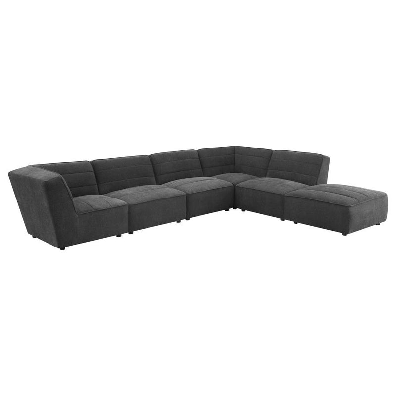 Sunny Upholstered Corner Chair Dark Charcoal-zoom-
