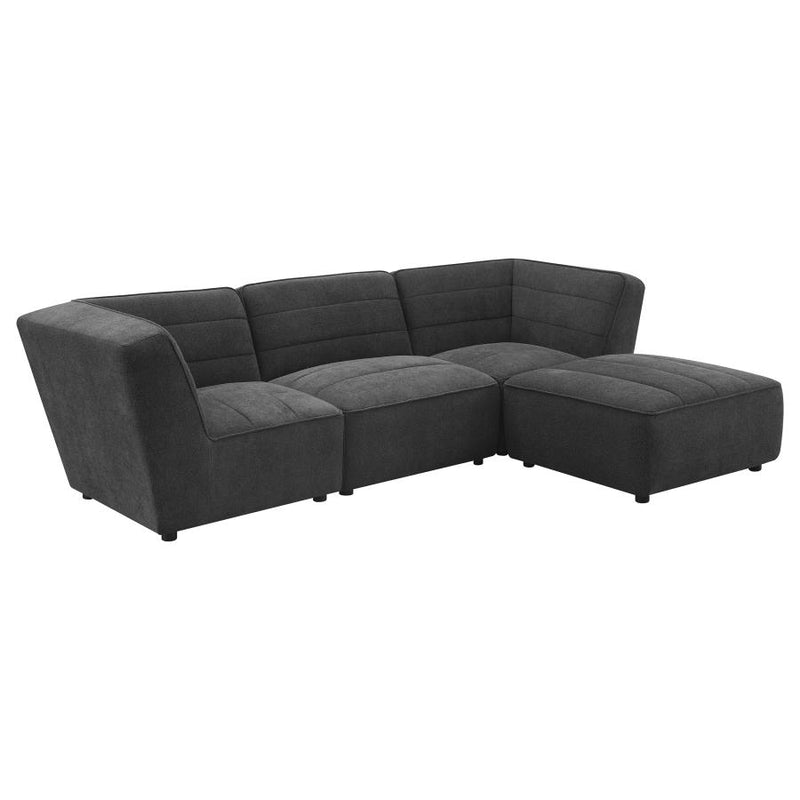 Sunny Upholstered Corner Chair Dark Charcoal-zoom-