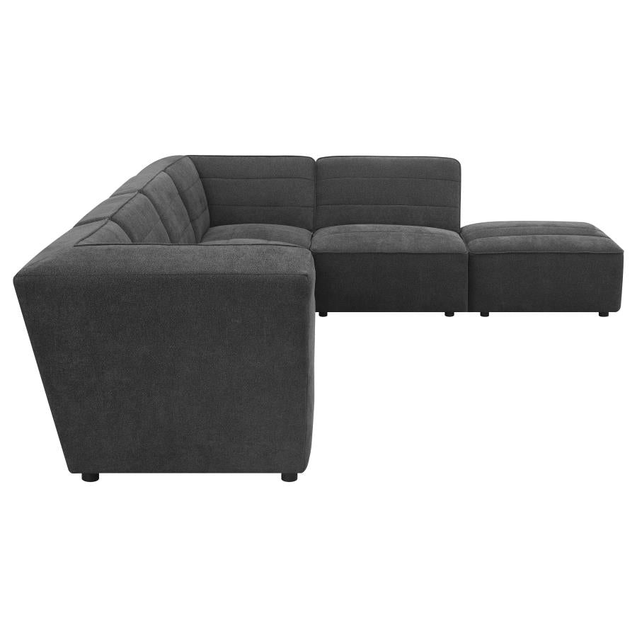 Sunny Upholstered Corner Chair Dark Charcoal-zoom-14