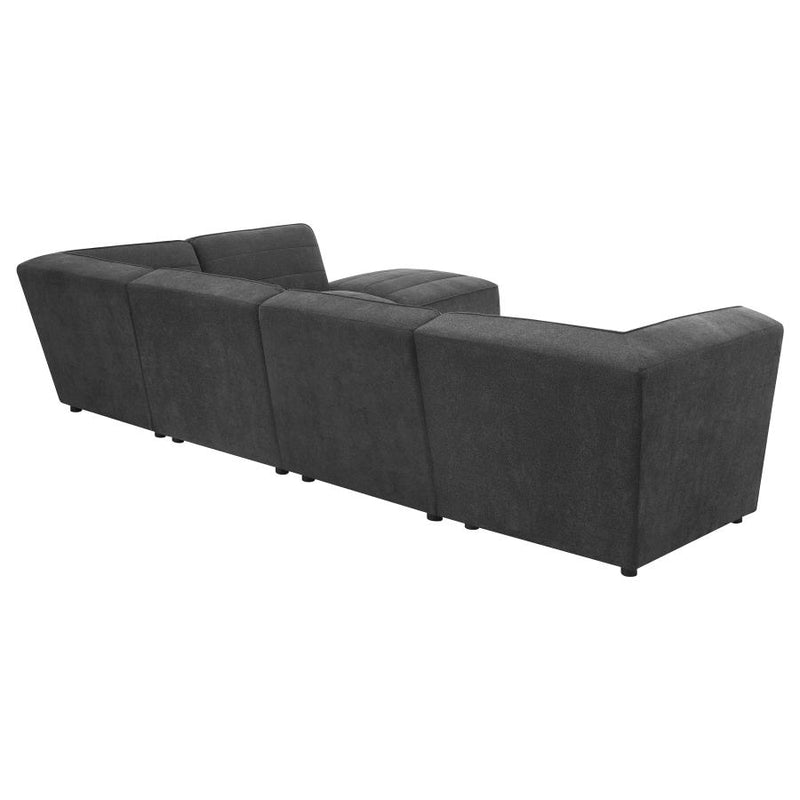 Sunny Upholstered Corner Chair Dark Charcoal-zoom-
