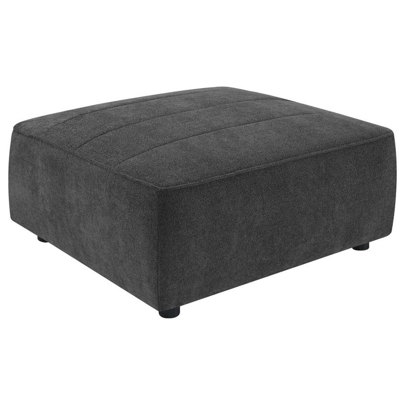 Sunny Square Upholstered Ottoman Dark Charcoal-zoom-