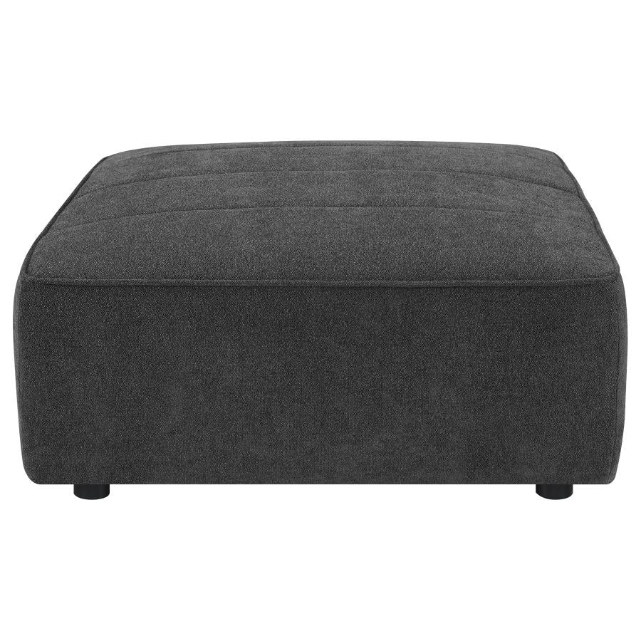 Sunny Square Upholstered Ottoman Dark Charcoal-zoom-3