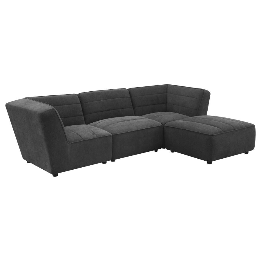 Sunny Square Upholstered Ottoman Dark Charcoal-zoom-7
