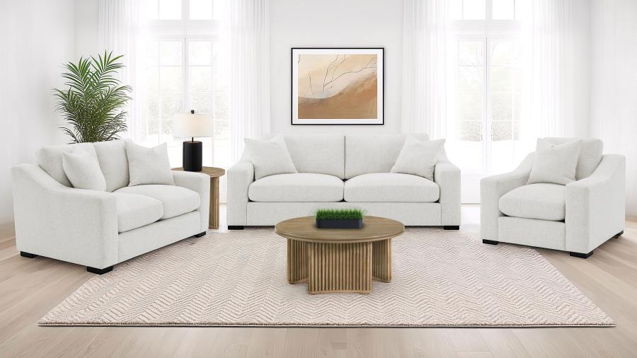 Ashlyn 3-piece Upholstered Track Arm Sofa Set Sand-zoom-2
