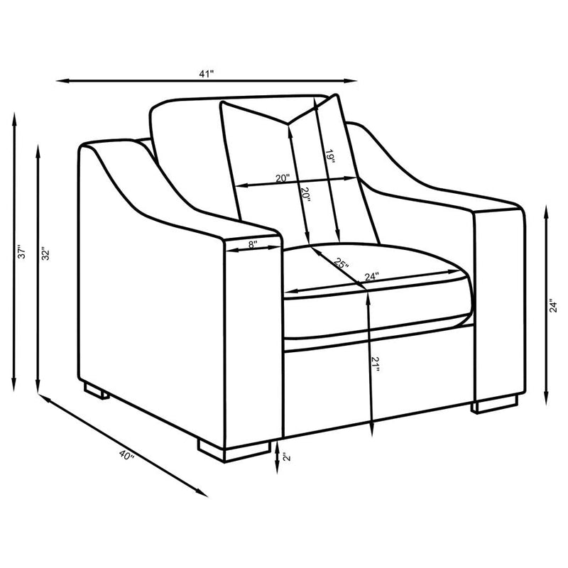 Ashlyn 3-piece Upholstered Track Arm Sofa Set Sand-zoom-