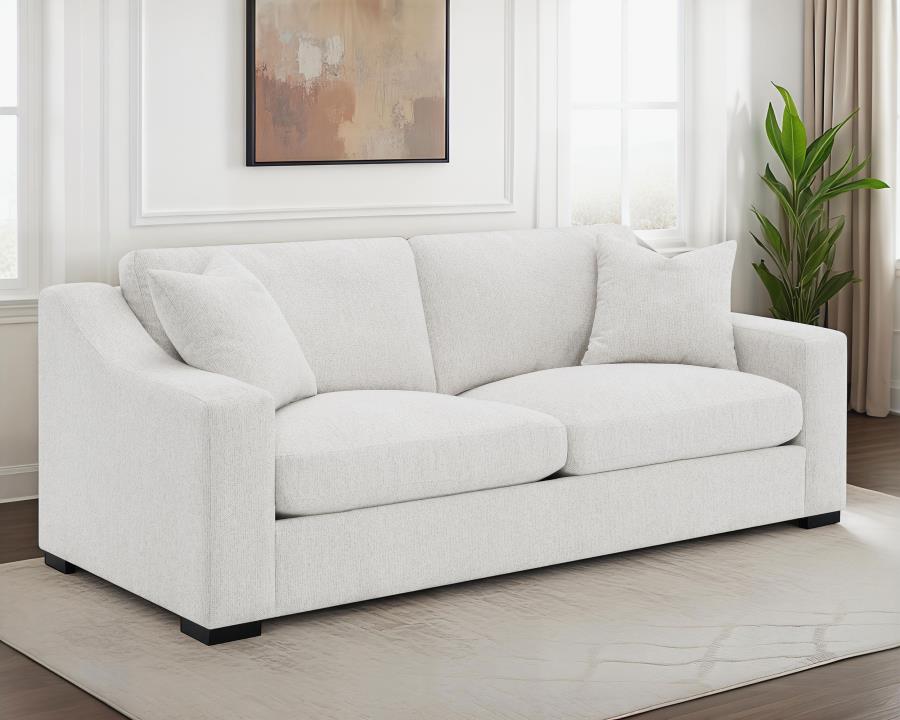 Ashlyn Fabric Upholstered Track Arm Sofa Sand-2