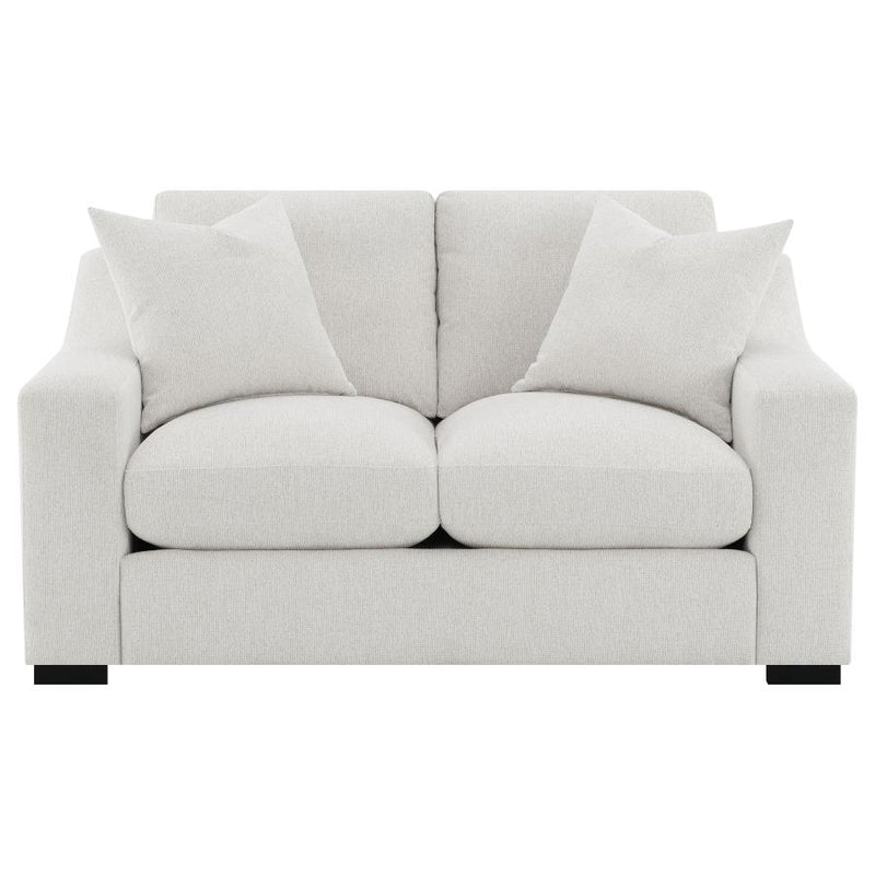 Ashlyn Fabric Upholstered Track Arm Loveseat Sand-zoom-