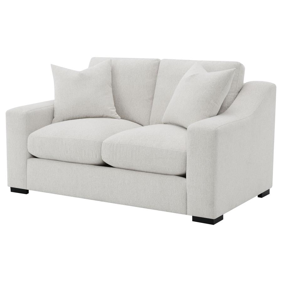 Ashlyn Fabric Upholstered Track Arm Loveseat Sand-4