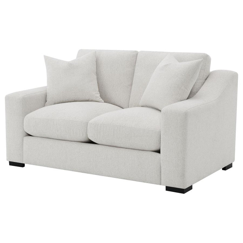 Ashlyn Fabric Upholstered Track Arm Loveseat Sand-zoom-