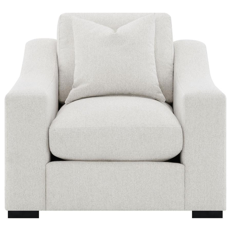 Ashlyn Fabric Upholstered Track Arm Accent Chair Sand-zoom-