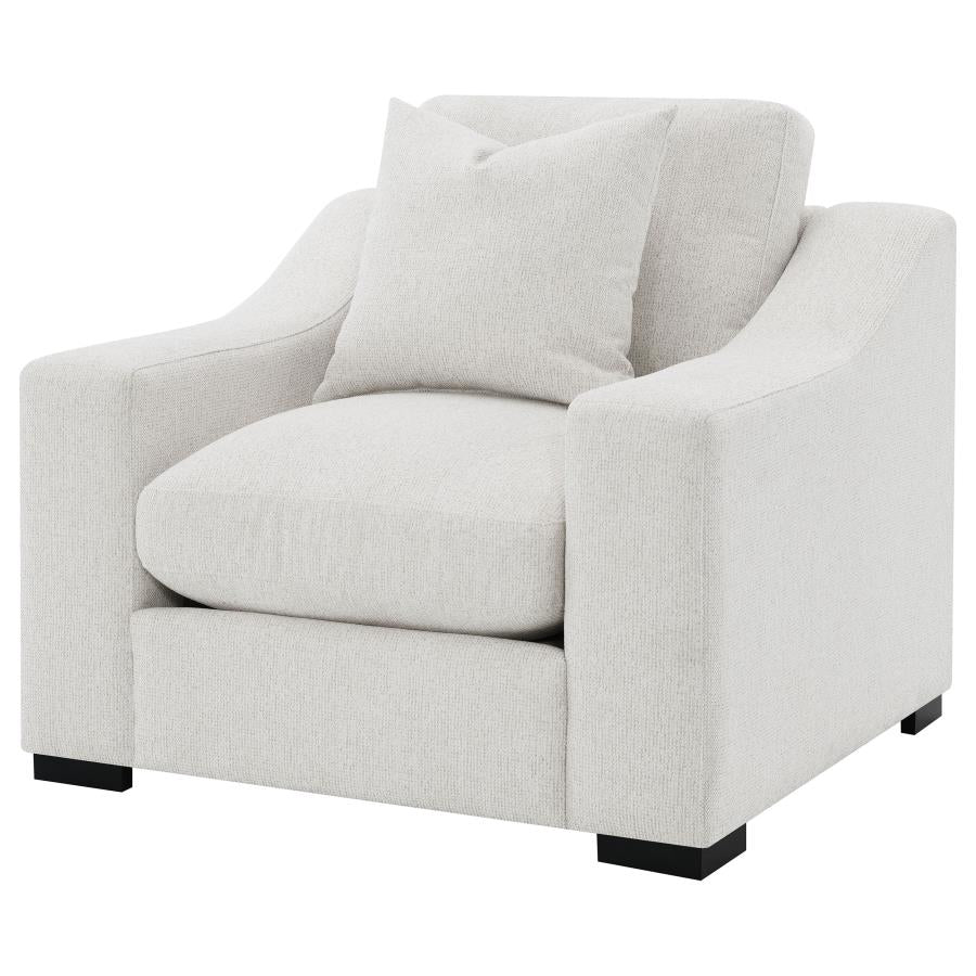 Ashlyn Fabric Upholstered Track Arm Accent Chair Sand-4