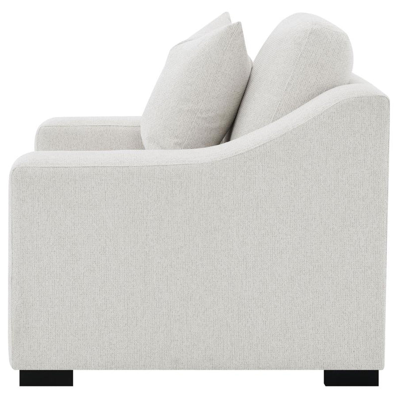 Ashlyn Fabric Upholstered Track Arm Accent Chair Sand-zoom-