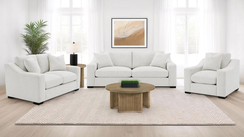 Ashlyn Fabric Upholstered Track Arm Accent Chair Sand-zoom-
